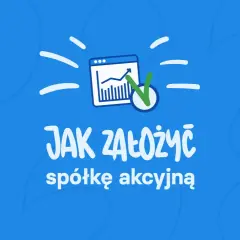 Jak założyć spółkę akcyjną? Grafika przedstawia wykres wzrostu i zielony znaczek potwierdzenia, symbolizujące sukces w biznesie.