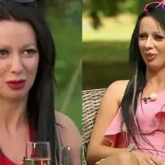 Jessica, rolnik szuka żony, w różowej sukience i z okularami na głowie, czeka na swojego wybranka.