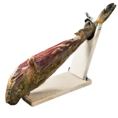 Jamón de pata negra Nijar curado, listo para cortar y disfrutar.
