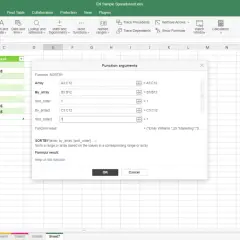 Excel mostra la funzione SORTBY per ordinare i dati in ordine crescente per nome, età e reparto.