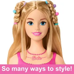 Barbie głowa do stylizacji tęczowe włosy – idealna zabawa dla dziewczynek