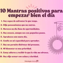 10 mantras poderosos en español para empezar el día con energía positiva. Afirmaciones para la confianza, gratitud y bienestar.