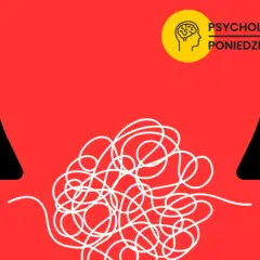 Dwie sylwetki twarzy połączone splątaną linią, symbolizujące trudną komunikację.
