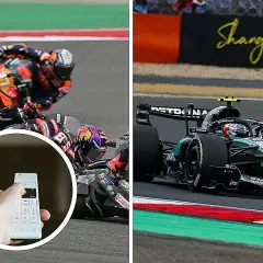 Motociclistas en acción y un coche de F1 en Shanghai. ¡Disfruta del motogp en abierto desde tu sofá!