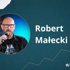 Robert Małecki, autor kryminałów, w okrągłym kadrze. Bernard Gross kolejność jego książek to temat dyskusji.