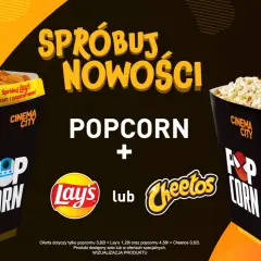 Cinema City: popcorn 3,92l z Lay's 1,28l lub 4,58l z Cheetos 0,62l. Sprawdź ceny!