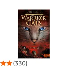 Cover von "Warrior Cats: Das gebrochene Gesetz" mit einem bedrohlichen Katzengesicht und zwei Katzen im Vordergrund.