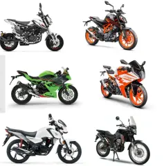 Kolekcja motocykli, idealnych na pierwsze prawo jazdy od 16 lat na motor. Różne modele i kolory, od sportowych po turystyczne.