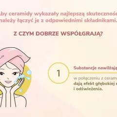 Kobieta z ręcznikiem na głowie myje twarz. Ceramidy najlepiej działają z substancjami nawilżającymi dla regeneracji.