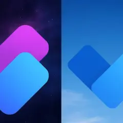Dwa logotypy Microsoft Planner: jeden na tle nocnego nieba, drugi na tle błękitnego nieba.