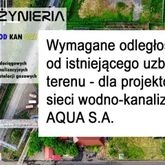 SWN Inżynieria: Wymagane odległości od istniejącego uzbrojenia terenu dla projektowanych sieci wodno-kanalizacyjnych AQUA S.A.