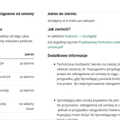 Informacje o tym, jak zwrócić towar kupiony przez internet: czas na zwrot, koszt dostawy i adres.