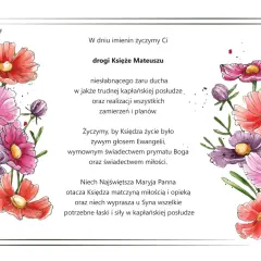 W dniu imienin życzymy Ci, drogi Księże Mateuszu, niesłabnącego żaru ducha w kapłańskiej posłudze.