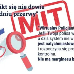 Kalendarz z zaznaczonym dniem i lupą. "Wirtualny Policjant" działa 24/7. Brak OC przez jeden dzień to natychmiastowa kontrola i kara.