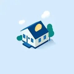 Casa con moneda en el tejado, simbolizando que merece la pena alquiler con opción a compra.