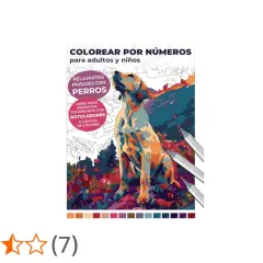 Libro para colorear por números con perros y paisajes. Ideal para adultos y niños, perfecto para un bosque para colorear relajante.
