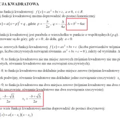 Wyróżnik Δ = b² - 4ac określa liczbę rozwiązań równań kwadratowych. Gdy Δ > 0, istnieją dwa pierwiastki.
