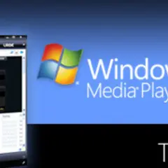 Okno Windows Media Player 11 z logo i gwiazdkami.