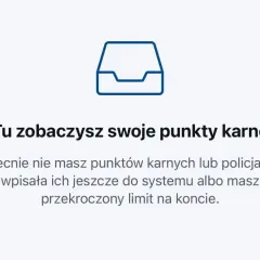 Tu sprawdzisz ile punktów karnych masz na koncie. Obecnie brak wpisów lub przekroczony limit.