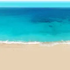Vista aérea de la playa los yesos, con arena dorada, olas turquesas y el mar azul profundo.