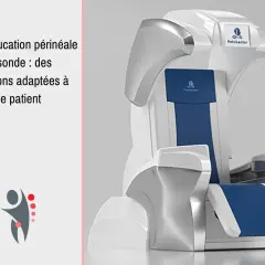 Siège high-tech pour rééducation périnéale, renforçant le muscle vessie femme sans sonde. Solutions adaptées.