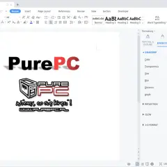 WPS Writer z opcjami formatowania tekstu, w tym efektami cienia. Dostępne jest **free office** do edycji dokumentów.