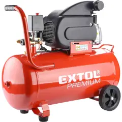 Compresor Extol Premium rojo, ideal para saber que compresor necesito para pintar un coche.