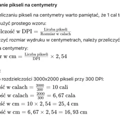 Obliczenia ile dpi do druku. Wzory i przykład przeliczania pikseli na centymetry dla wydruku.