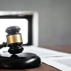 Młotek sędziowski na biurku, obok dokumentów. Czy kredyt hipoteczny można odliczyć od podatku? Decyzja w Twoich rękach.