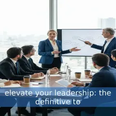 Business professionals in a meeting, presenting a flowchart. This scene illustrates the journey towards a ba in organizational leadership.