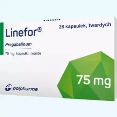 Linefor 75 mg pomaga w leczeniu bólu neuropatycznego, padaczki i zaburzeń lękowych. Opakowanie zawiera 28 kapsułek.