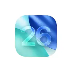 Ikona z numerem 26, symbolizująca kiedy aktualizacja iOS 26 przyniesie nowe funkcje i ulepszenia.