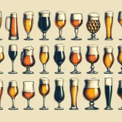 Vielfalt an Bierglas Arten: Von schlanken Tulpen bis zu bauchigen Krügen, jedes Glas präsentiert das Bier anders.