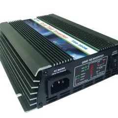 Czarny inwerter on grid TEG-300W z wyświetlaczem i przełącznikiem. Atrakcyjna inwerter on grid cena dla Twojego domu.