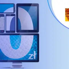 Nowoczesne urządzenia, w tym komputer z symbolem "zł", oraz logo Alior Bank. Wpłatomat BLIK to wygoda płatności.