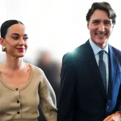 Justin Trudeau i Katy Perry na spotkaniu.
