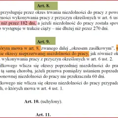 Zasiłek chorobowy trwa do 182 dni. Ponowne zwolnienie lekarskie po 182 dniach choroby jest możliwe, jeśli przerwa między zwolnieniami nie przekracza 60 dni.