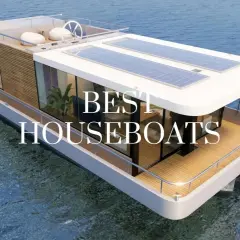 Nowoczesny houseboat z panelami słonecznymi, idealny dla każdego, kto szuka luksusowego domu na wodzie. Producent houseboatów oferuje komfort i styl.