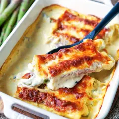 Herzhaftes Cannelloni-Rezept mit Spargel und Schinken, überbacken mit goldbraunem Käse. Ein Genuss für jeden Tag!