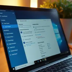 Ekran laptopa z ustawieniami sieci, pokazujący jak wyłączyć tryb samolotowy w laptopie.