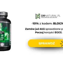 Butelka suplementu Green Tea EGCG. Odkryj korzyści EGCG i zamów już dziś!