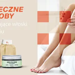 Skuteczne sposoby na wrastające włoski po goleniu: czarne mydło, peeling z zielonej herbaty i rękawica.