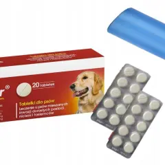 Opakowanie tabletek InPar dla psów, zawierające 20 sztuk. Dobra simparica cena to klucz do zdrowia Twojego pupila. W zestawie woreczki na odchody.