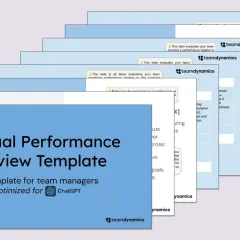 Annual Performance Review Template, a performance goal template for team managers, optimized for ChatGPT.