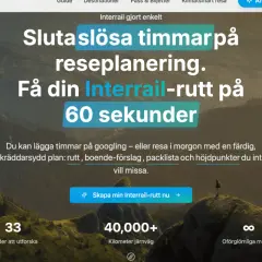 Drömmer du om att tågluffa Europa? Få din Interrail-rutt på 60 sekunder och upplev 33 länder.