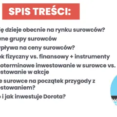Spis treści prezentuje kluczowe zagadnienia dotyczące inwestycji w surowce, od analizy rynku po praktyczne wskazówki.