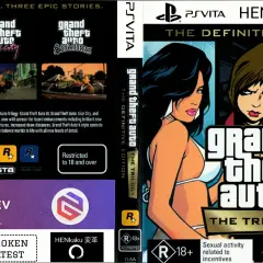 Okładka PlayStation Vita z Grand Theft Auto: The Trilogy. Trzy ikoniczne gry GTA na PS Vita.