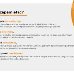 Kluczowe punkty do zapamiętania przy zgłoszeniu celnym: dokładne dane produktowe, PID to nie CN/TARIC, katalog to compliance, porządek przed problemem.