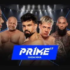 Zwiastun gali PRIME MMA 17: czterech zawodników i dwie kobiety w kadrze, gotowi na emocjonujące starcia.