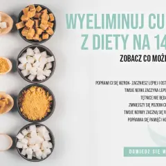 Łyżki i miseczki z cukrem białym i brązowym. Zmień dietę na low carb i poczuj różnicę!
